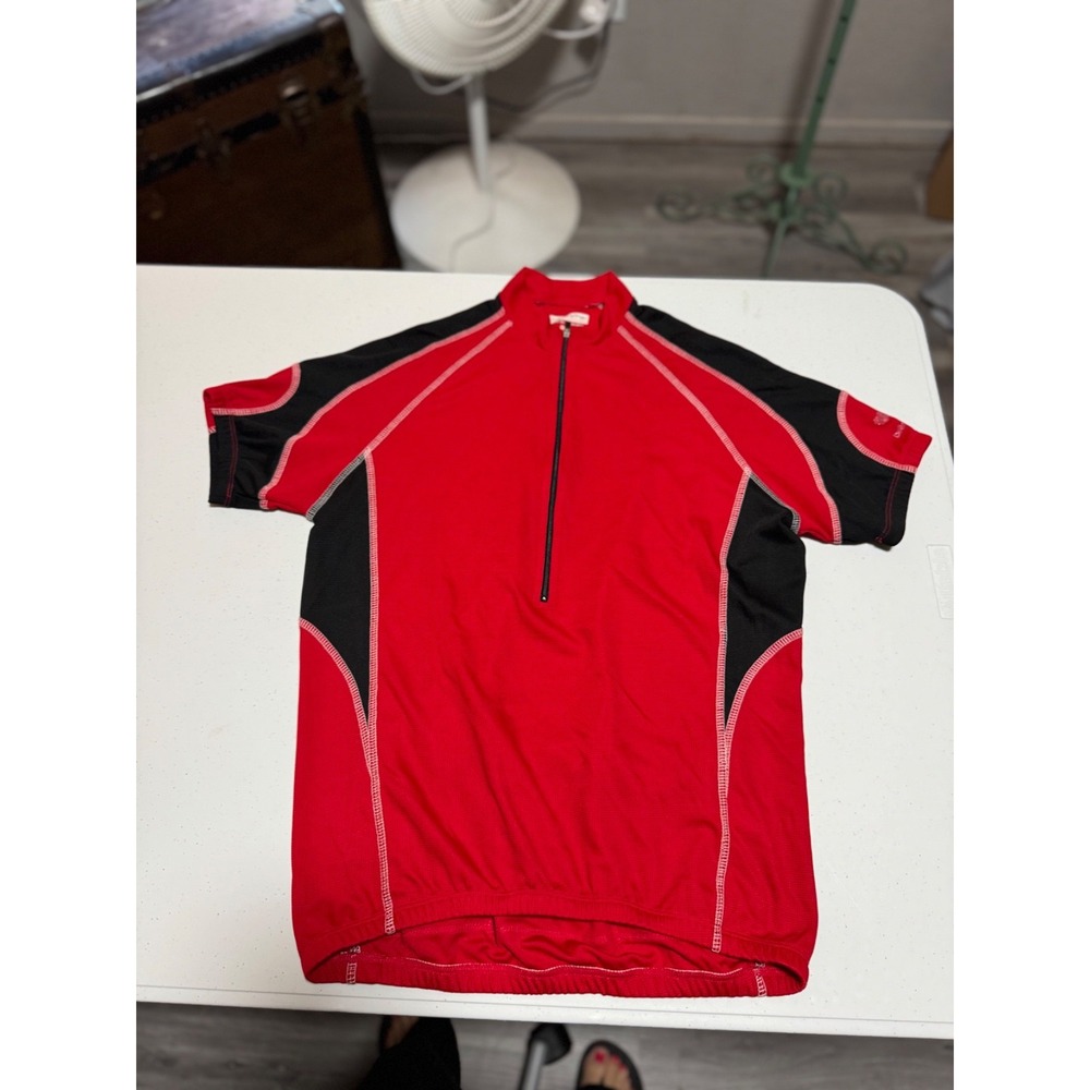 Bellwether Cycle Gear Men's Med. Red 1/4 Zip Mountain bike Riding Technical k